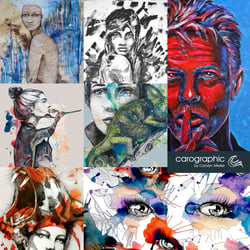 Kunstsammlung Porträtmalerei Popart Urbanart #Carolyn_Mielke