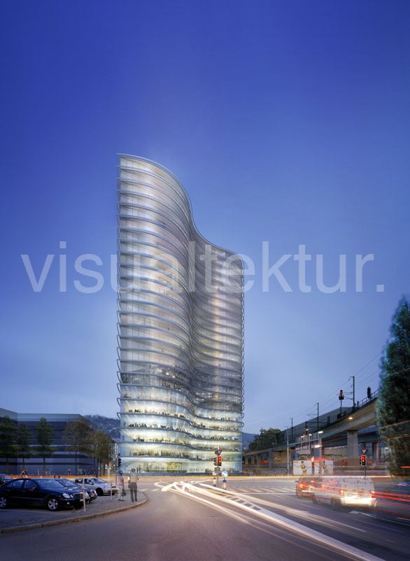 büro- und wohnhochhaus in zürich