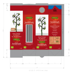 Layout nach Tetra Pak-Stanzform TR 1000 plus