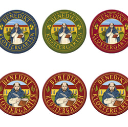 Entwürfe für Produktlogo Benedikt Klostergarten