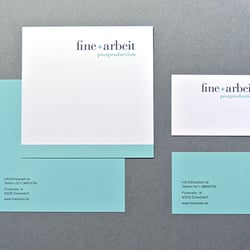 Büro für Postproduktion – Visitenkarte und Grußkarte