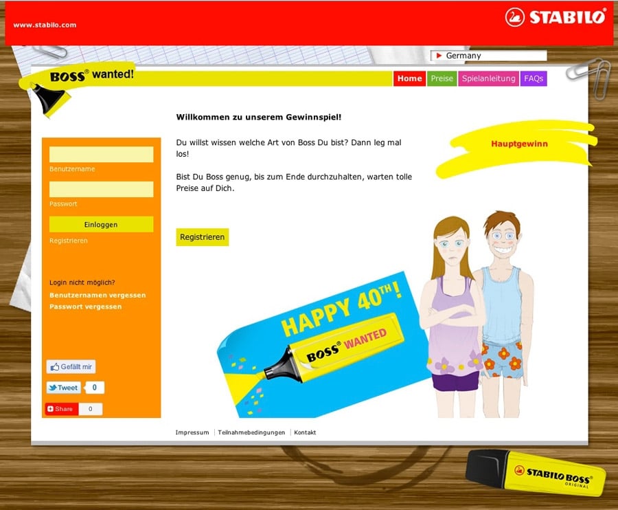 boss-wanted.com – Social Media Game