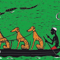 Illustration zur afrikanischen Geschichte „Mama Sambona“ / Peter Hammer Verlag