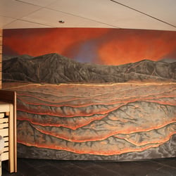 ATELIER FÜR WANDMALEREI Vulkanlandschaft Sauna Festland