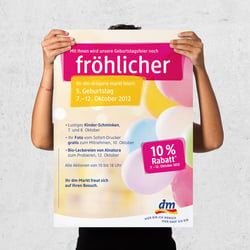 dm-drogeriemarkt Plakat Werbemittel zur lokalen Kommunikation