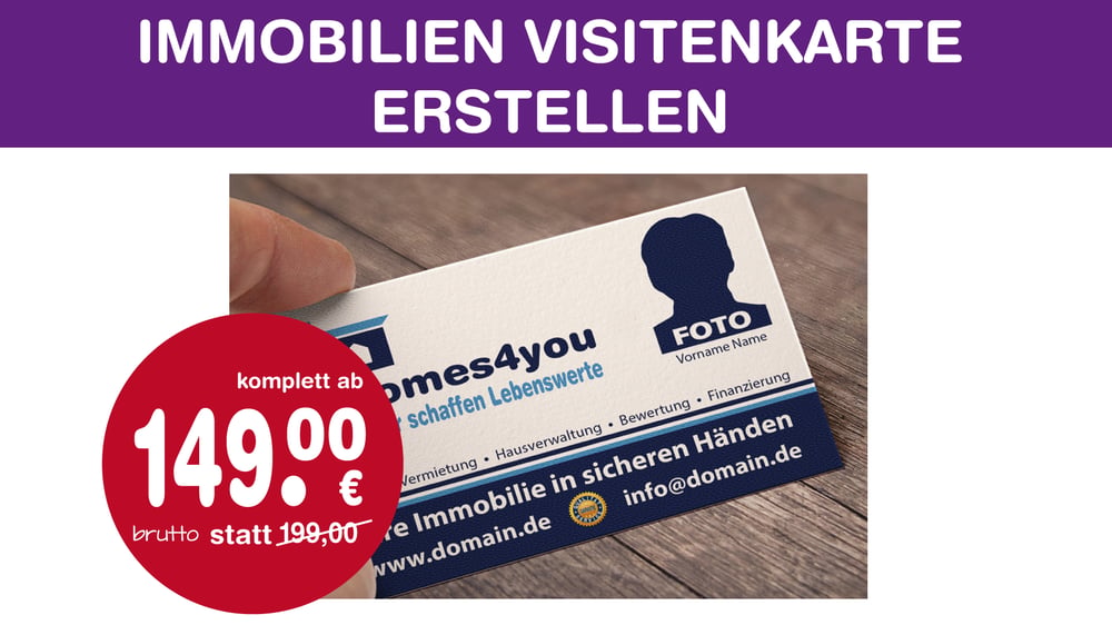 Immobilien-Visitenkarte erstellen | Layout gestalten