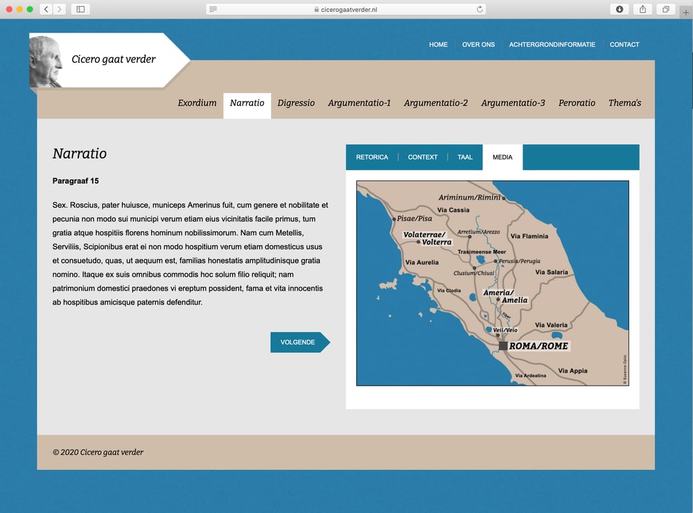 Cicero gaat verder – webpagina – plattegrond