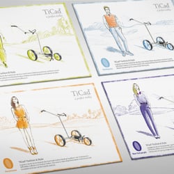 Frühjahrskampagne mit Sedcards als Werbeträger, Printanzeigen- und Onlinekampagne (Illustrator: M. Rautenberg)