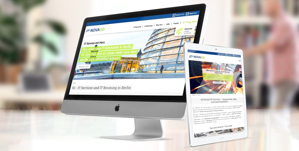 Webdesign Projekt – NOVAGO GmbH