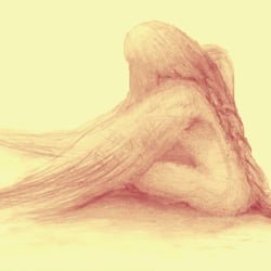 „Gefallener Engel“  Rötel, A5