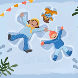 Schneeengel – Weihnachtsgrußmotiv der KitaConcept GmbH, 2022