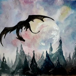 Fantasyart Drachenlandschaft