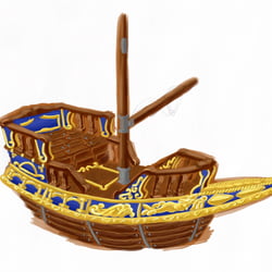 Konzeptzeichnung für ein Schiff in dem Computerspiel Anno 1701