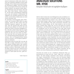 Mr Hyde – Analogue Solutions