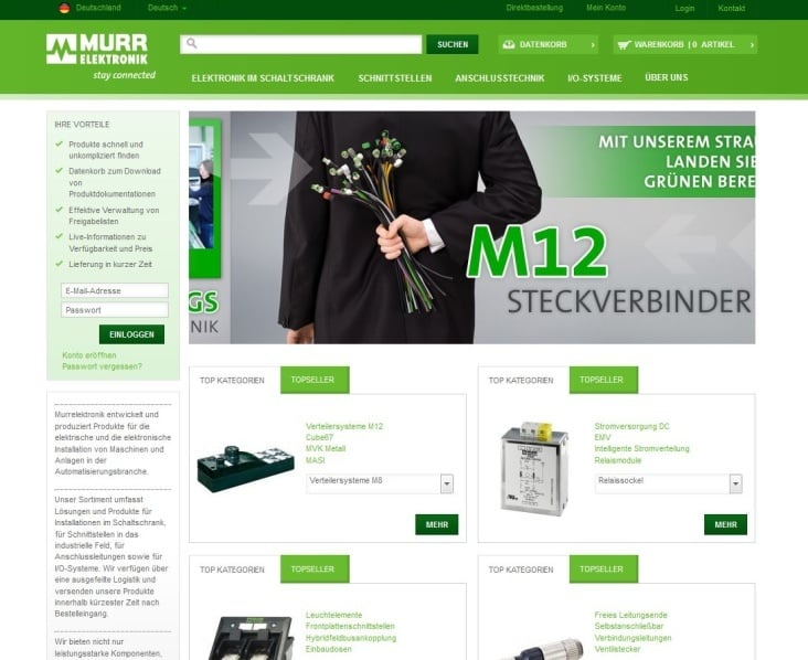 B2B E-Commerce mit OXID, FACT-Finder und SAP: NETFORMIC launcht internationalen Shop für Murrelektronik Automatisierungstechnik