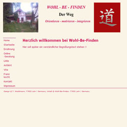 Die Startseite von Wohlbefinden