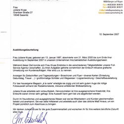 Ausbildungsbeurteilung