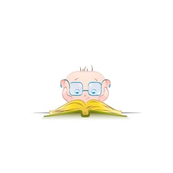 Boy reading book
