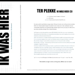 flyer for the performance ’Ik was hier‘