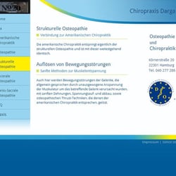 Webauftritt Peter Darga / Praxis für Chiropraktik und Osteopathie in Hamburg Winterhude