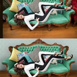 Before-after photo editing example