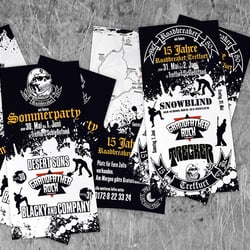 Flyer für einen Motorradclub