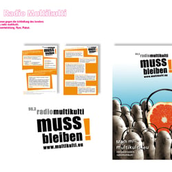 Aktion gegen die Schließung von radio multikulti