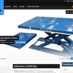 CMS Website mit Webshop , MENT AG
