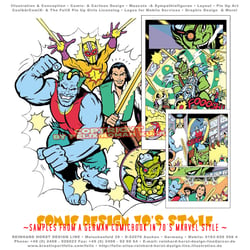 Samplepage Werbecomic für Roman Kuhn & Partner im 70’s Marvel Stil