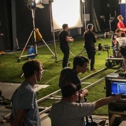 Shootingszene Fussballer bluescreenstudio wm