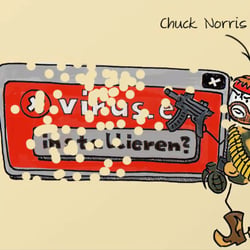 Chuck Norris erschießt einen Virus