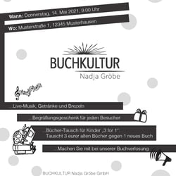 Flyer zu einer Neueröffnung – Projektarbeit