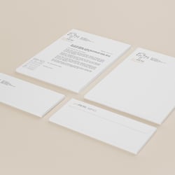 Briefpapier und Briefumschlag