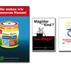 Plakatentwürfe • Wettbewerb des Deutschen Studentenwerks zum Thema „Studieren mit Kind“ (2007)
