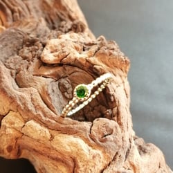 585/- Gelbgold-Ring mit Chromdiopsid