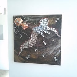 Paranoia 100×100cm Installationen mit LED´s u. diversen Materialien