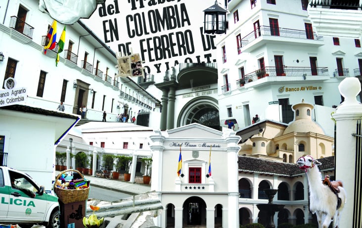 Stadtcollage Popayan/Kolumbien