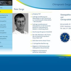 Webauftritt Peter Darga / Praxis für Chiropraktik und Osteopathie in Hamburg Winterhude