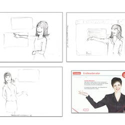 Storyboard-Scribbles für E-Detail