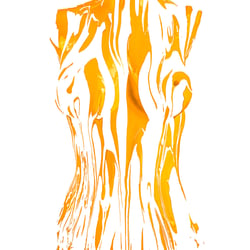 Abstrakt Orange- mit echter Farbe auf dem Körper gemalt und fotografiert