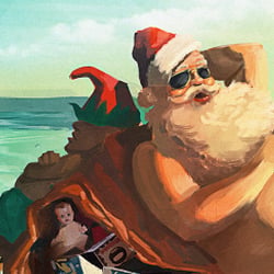 Sippin Santa Poster Design #1