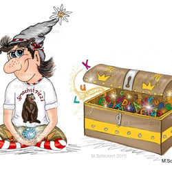 Kinderbuchillustrationen für Puckerl und der Zauberwortschatz, Kinderbuchillustrationen, Maerchen,