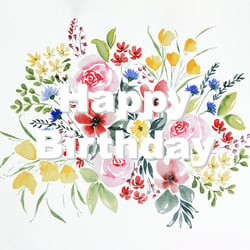 Florales Happy Birthday