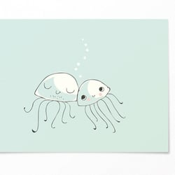 Illustration Liebe – verliebte Quallen