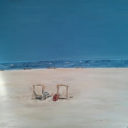 Auszeit, Acryl auf Leinwand 100×80