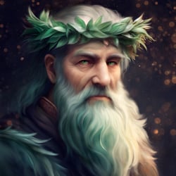 Magisches Portrait eines Druiden