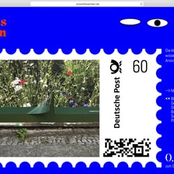 Webshop »Nebensachen«: Merchandise-Artikel wie Totebags und Briefmarken mit Motiv