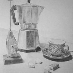 Stilleben Kaffee und Zucker