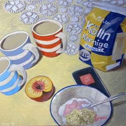 Frühstück, Gouache