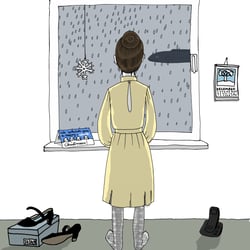 Illlu zur Silvestergeschichte „Sandra2“ von Katrin Seddig in der taz